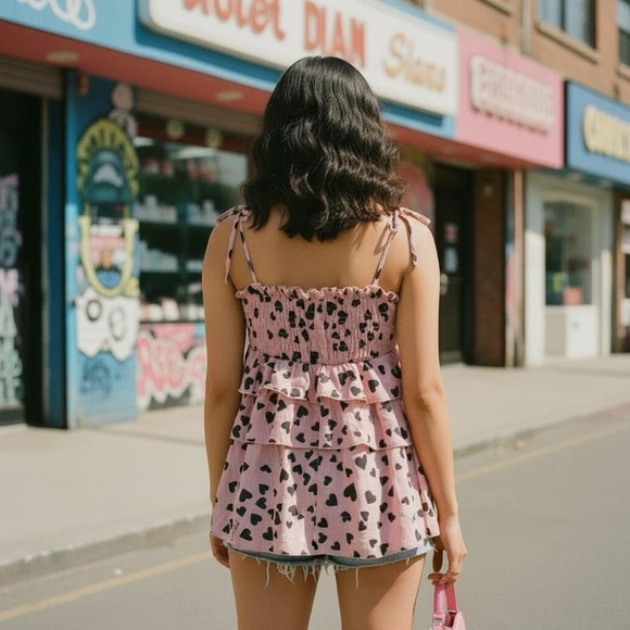 Miss Sixty Pink Heart Camisole - Picture 4 of 4